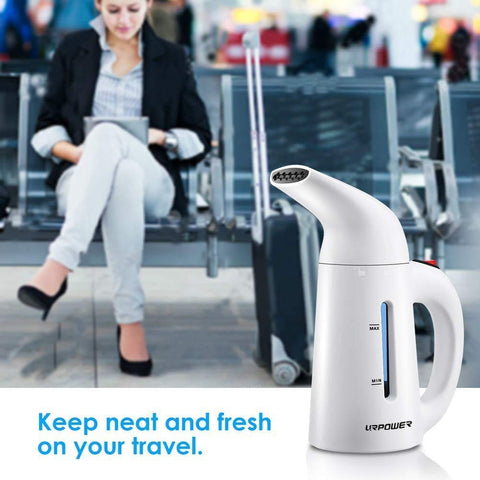 URPOWER Steamer in action emits gentle steam to refresh fabrics.