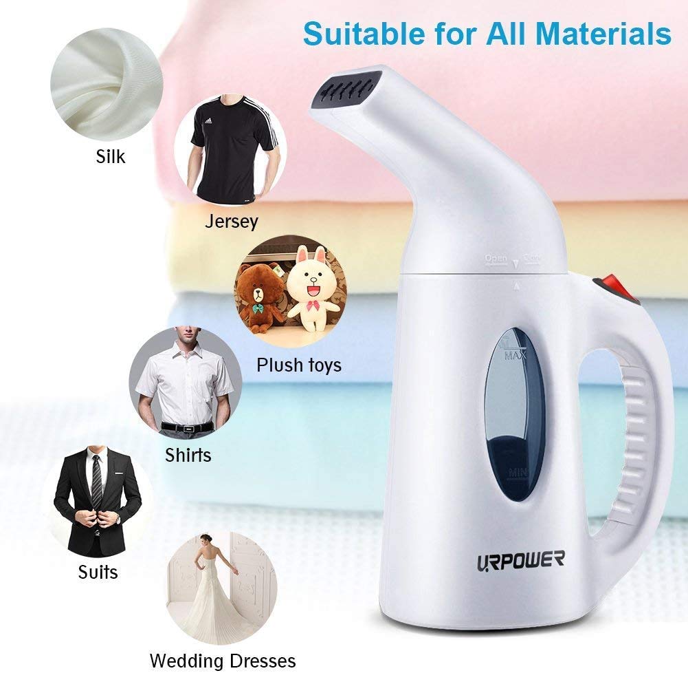 URPOWER travel-friendly steamer fits luggage for on-the-go styling.