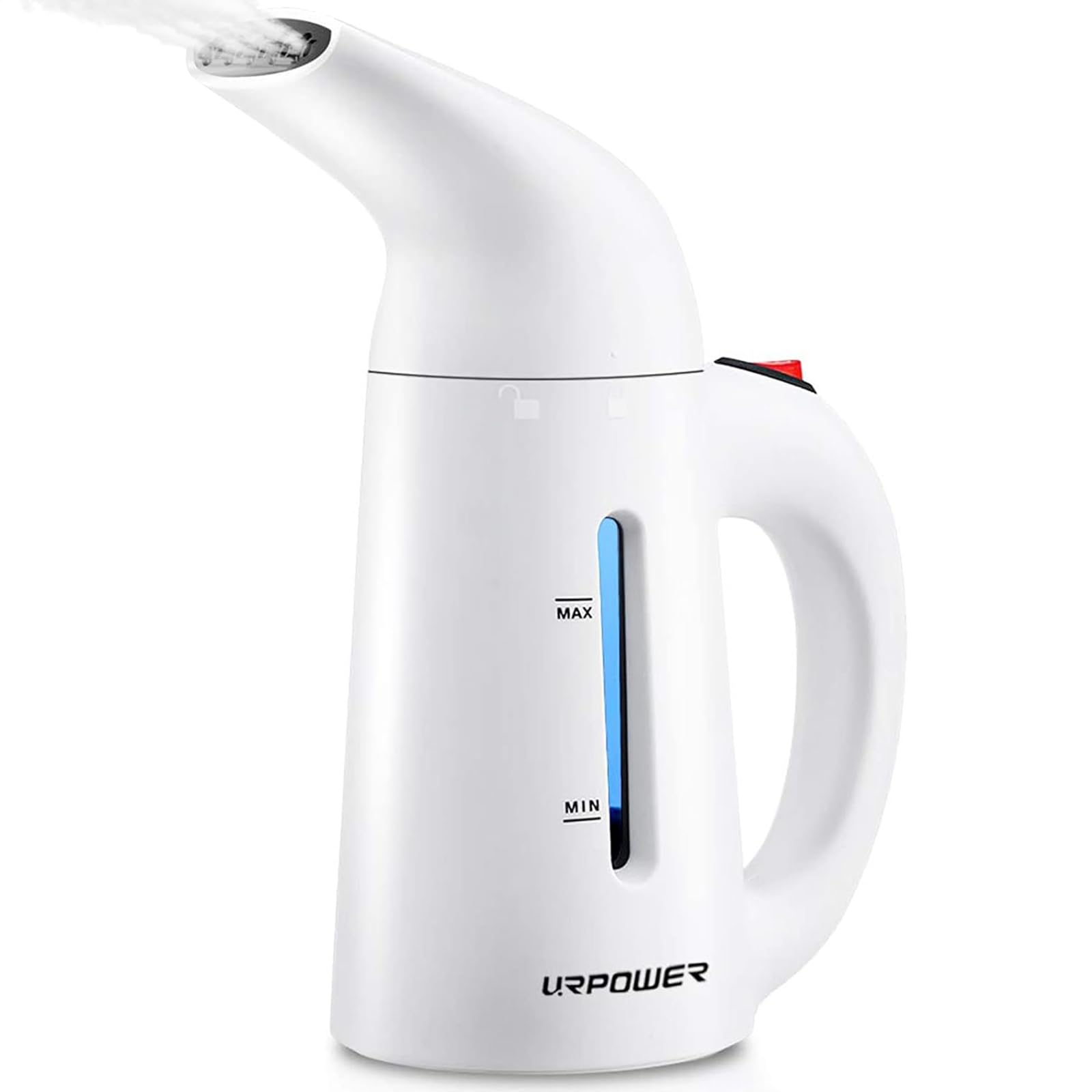 URPOWER Updated 180ml Steamer front view highlights portable travel-ready design.
