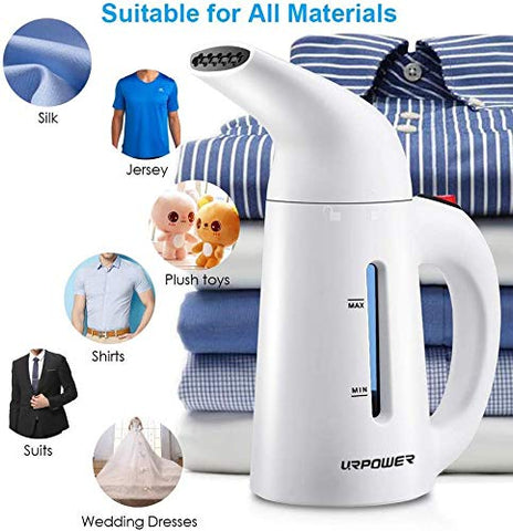 URPOWER Updated 180ml Steamer side view shows easy-grip for daily use.