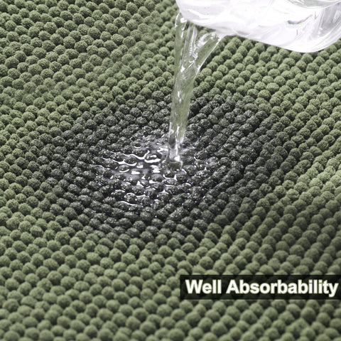 Urvoix machine-washable bath rug set, durable fibers resist shedding.