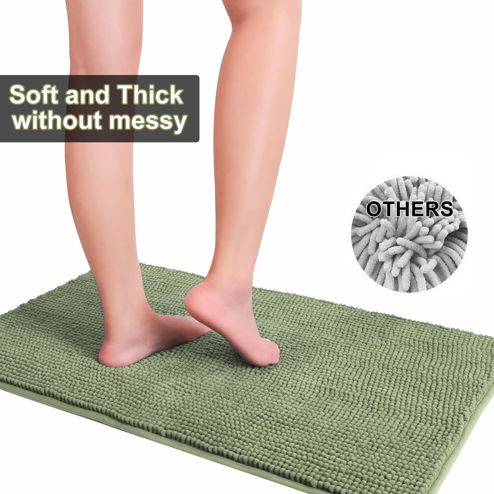 Urvoix non-slip rug with TP Rubber backing for secure grip on tiles.