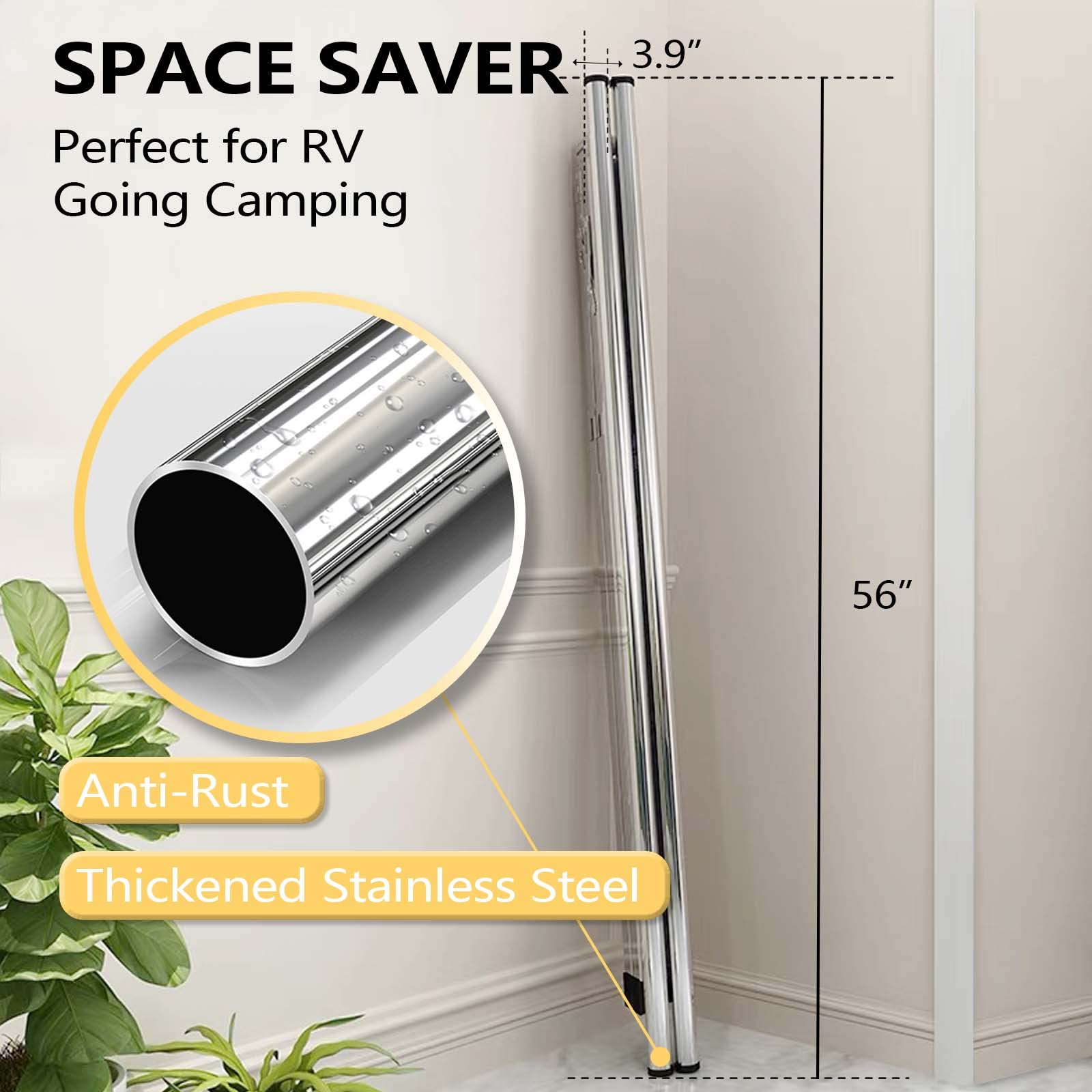 Heavy-duty URYAN rack supports towels, blankets, and quilts without sagging