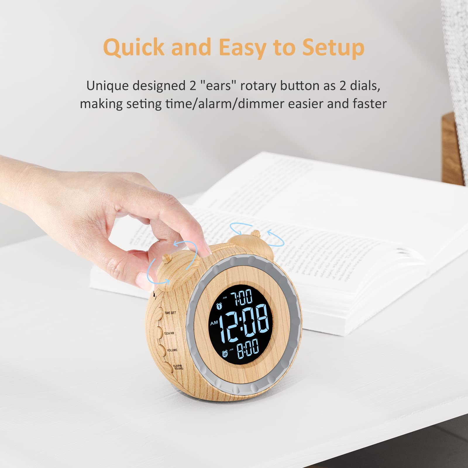 USCCE dual alarm settings illustrate separate morning schedules.