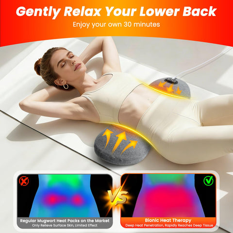 USECARA 3-in-1 lumbar pillow air lift traction provides gentle support for posture.