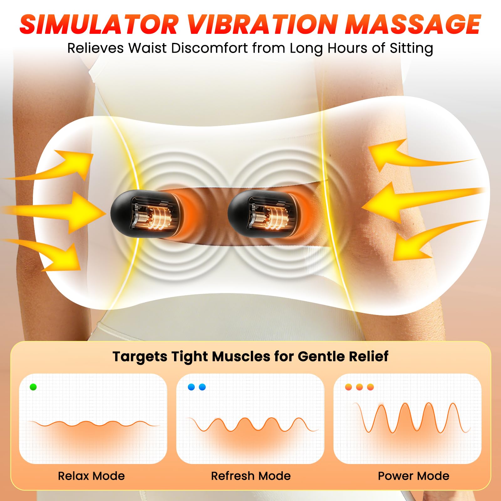 USECARA 3-in-1 lumbar pillow memory foam support quickly rebounds for comfort.