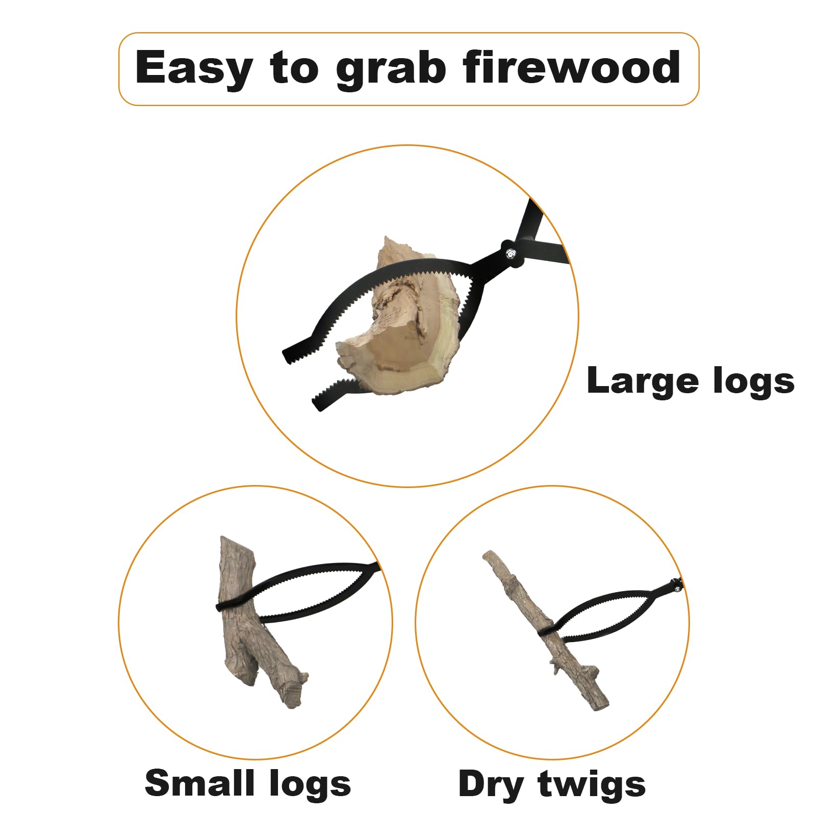 USENIOR serrated claws securely grip pencil-sized twigs to logs