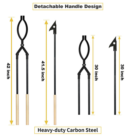 USENIOR optional extended wood handle adds reach and secure grip