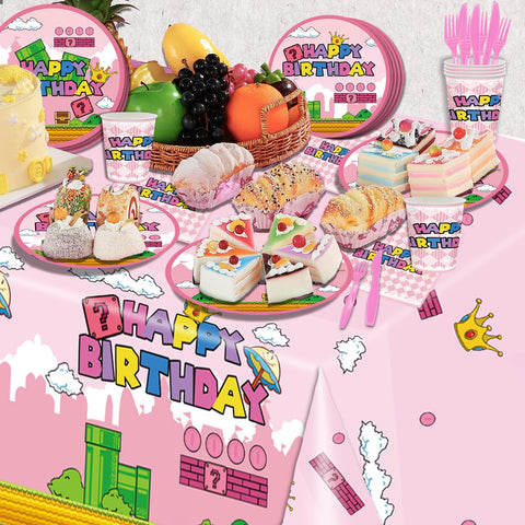 USERTEN Super Bros 7-inch plates for appetizers and kids' snacks