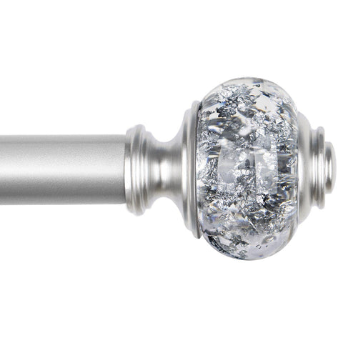 USFOOK 1-inch curtain rod extendable length for adaptable window sizing.