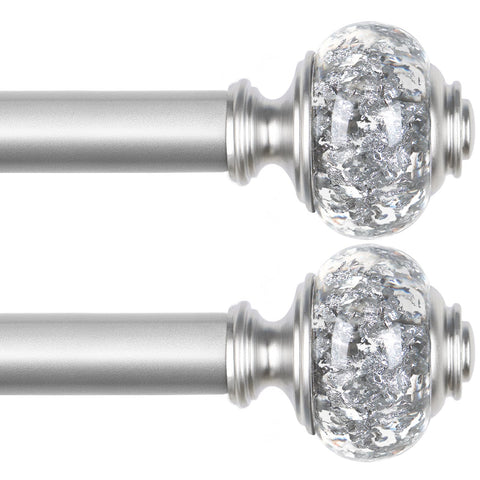 USFOOK 2-pack curtain rod with telescoping length for adjustable window coverage
