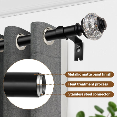 USFOOK 7/8 inch diameter rod provides sturdy support for heavier drapes