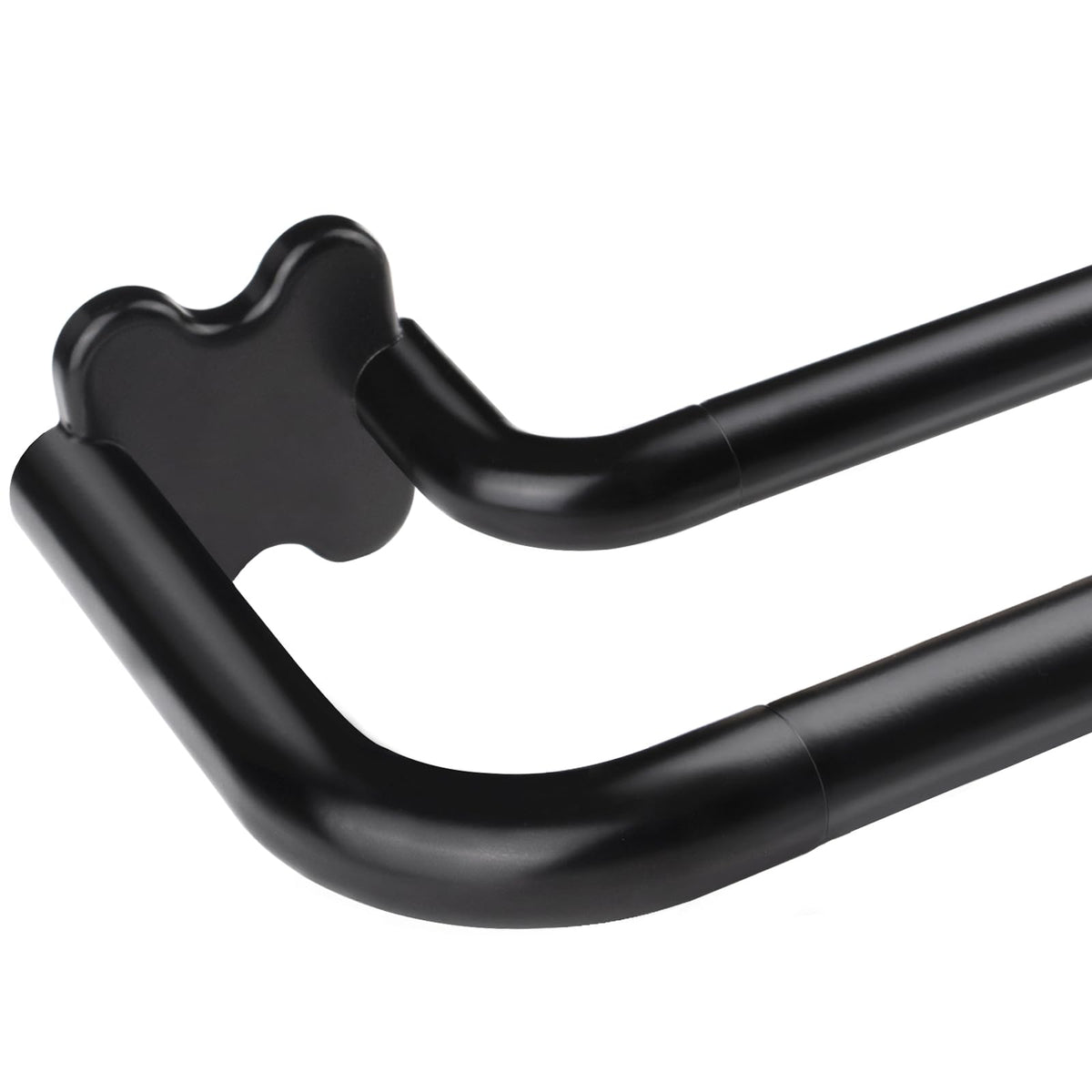 USFOOK blackout wrap-around rod on a window showing adjustable length for 32–58 inch openings