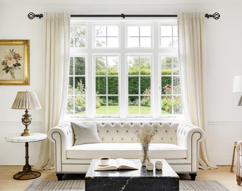 USFOOK curtain rod demonstrates smooth sliding for easy movement.