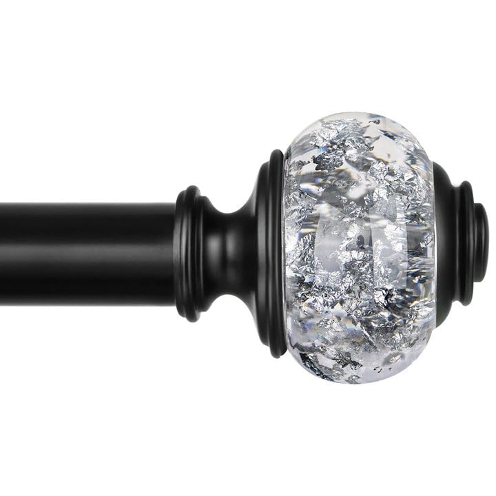 USFOOK telescoping curtain rod with adjustable length for versatile window sizing