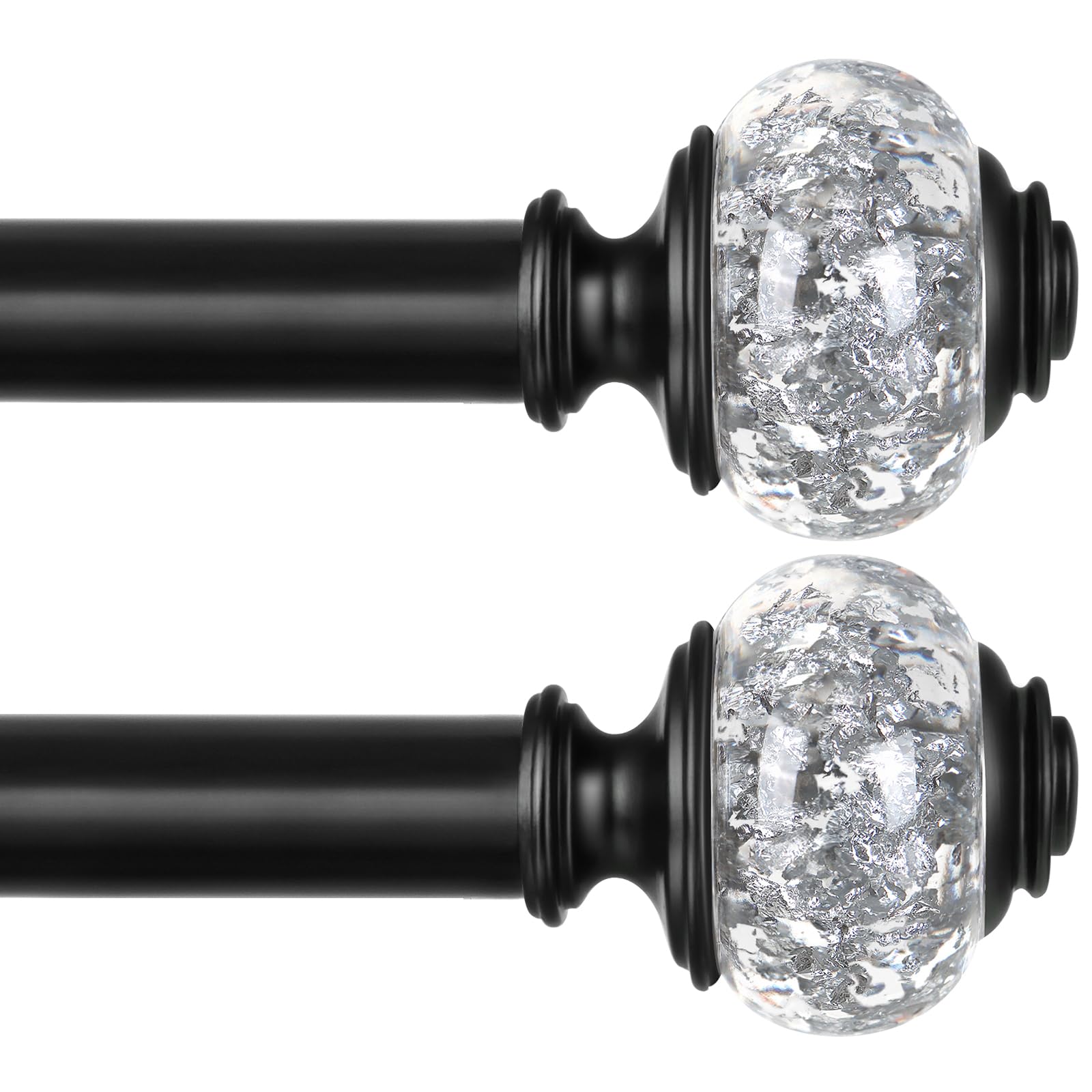 USFOOK curtain rod telescoping assembly for precise window sizing and secure mounting.