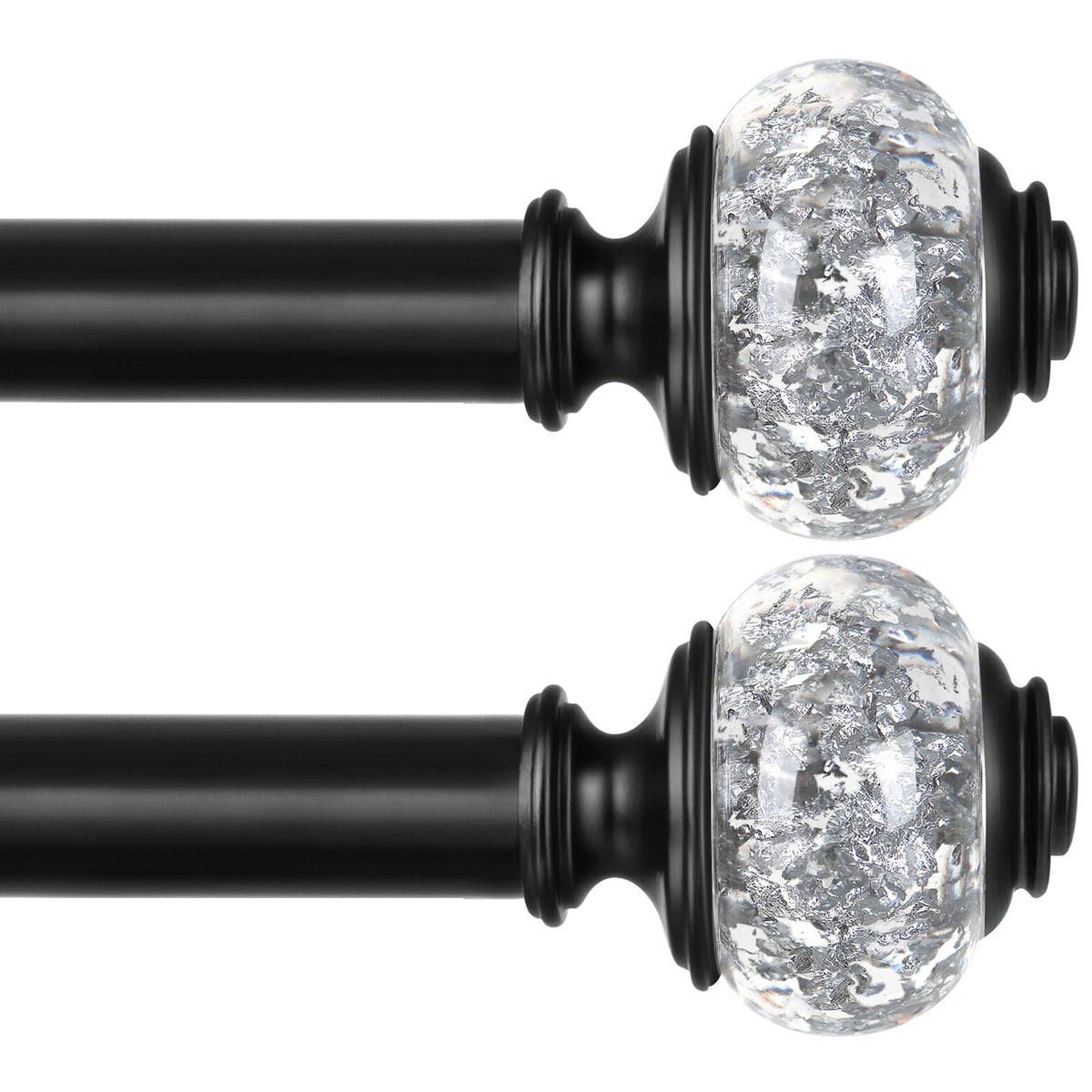 USFOOK curtain rod telescoping assembly for precise window sizing and secure mounting.