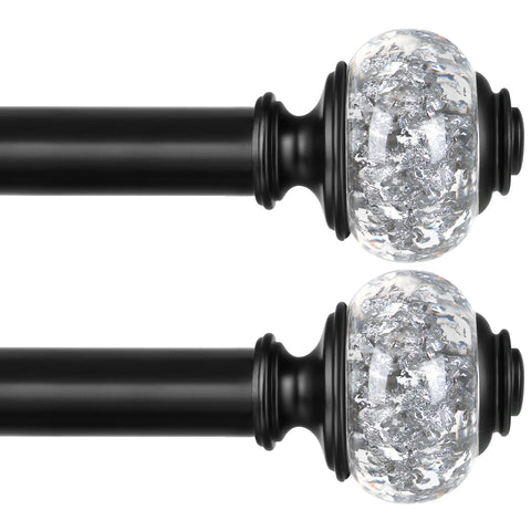 USFOOK curtain rod telescoping assembly for precise window sizing and secure mounting.