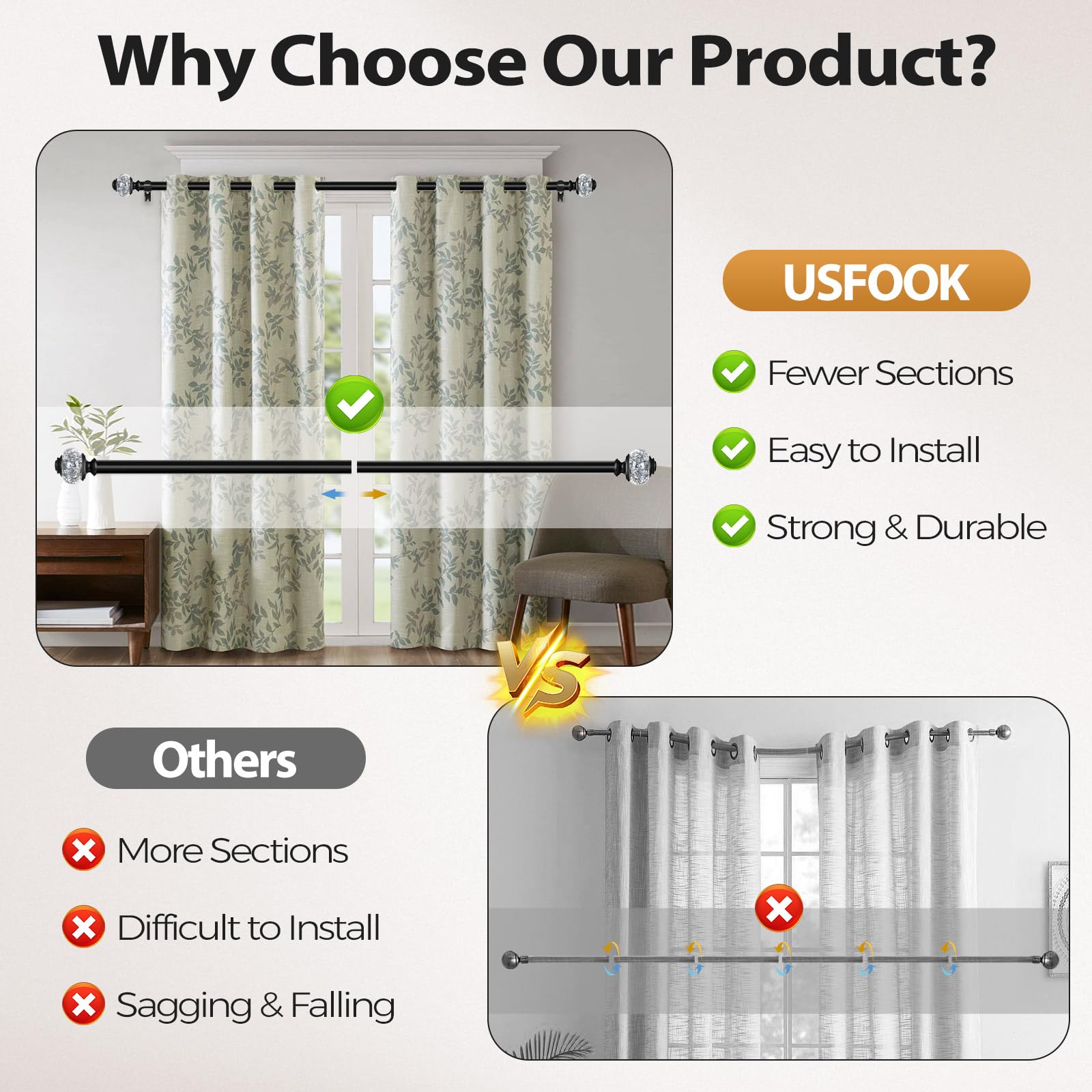USFOOK translucent finials with silver foil add an elegant decor touch