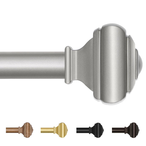 USFOOK antique silver square finials elevate window decor with a classic touch.