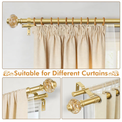 USFOOK easy glide curtain movement for snag-free operation