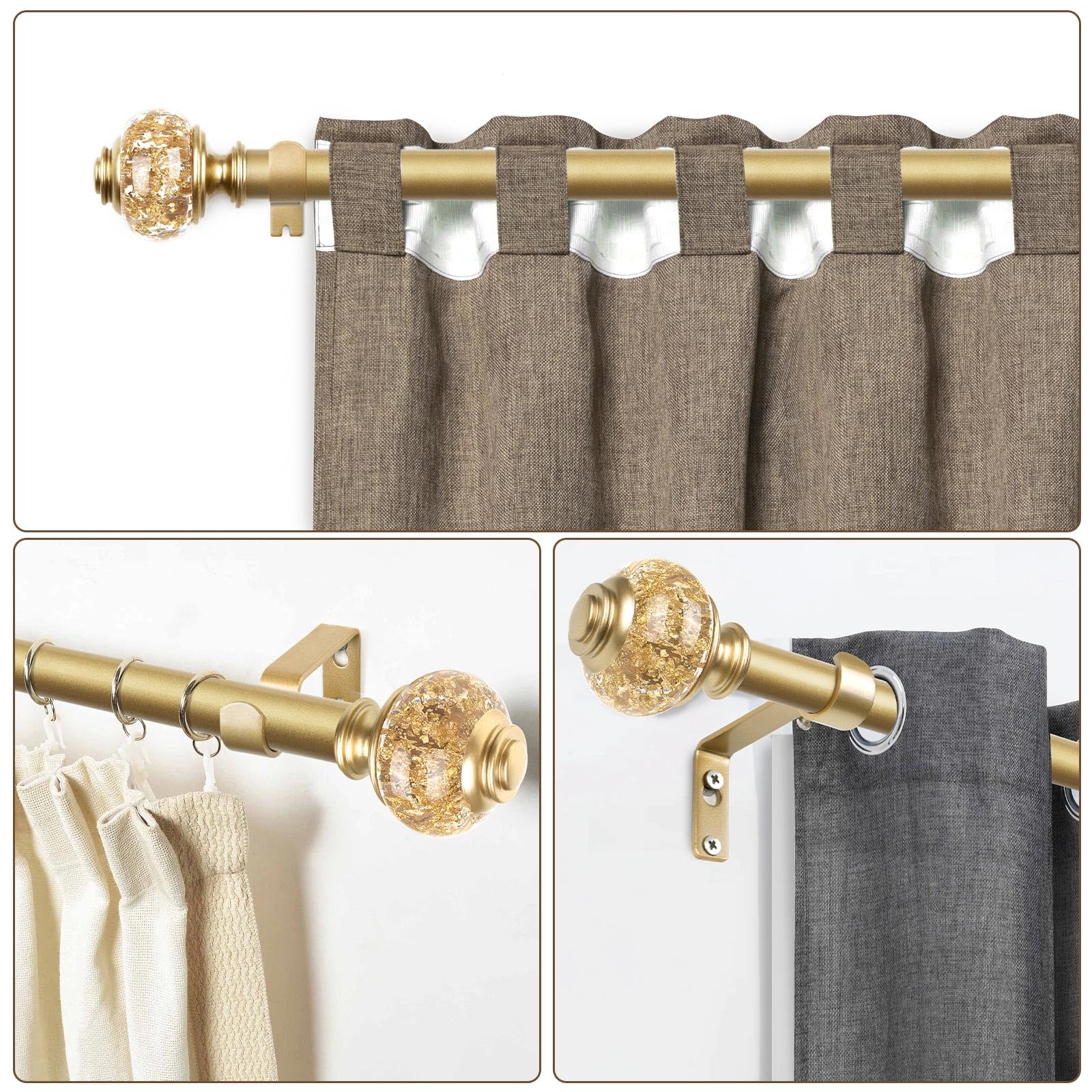USFOOK heavy-drapery support up to 22 pounds for thicker fabrics.