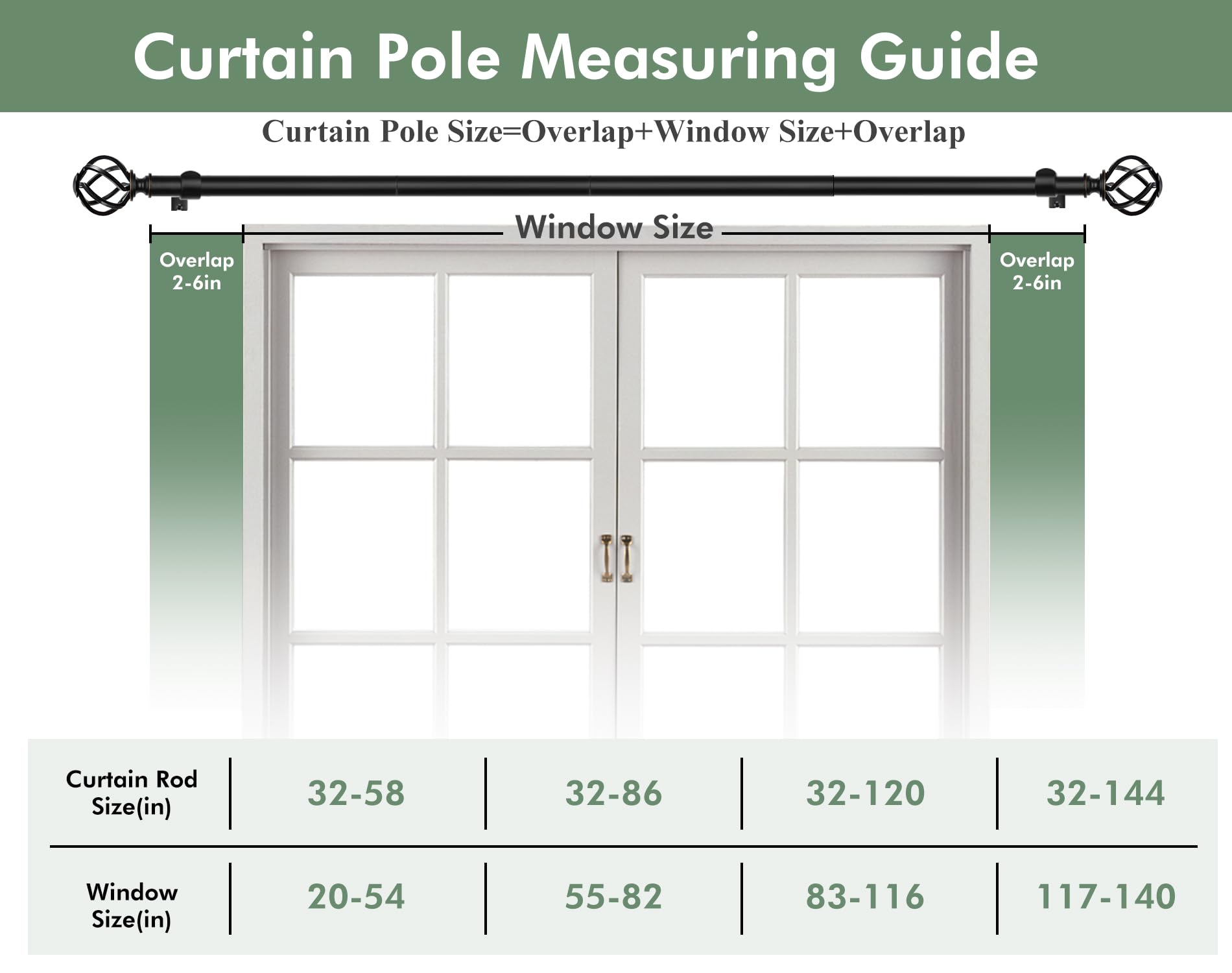 USFOOK heavy-fabric-ready-curtain-rod handles thick panels with confidence.