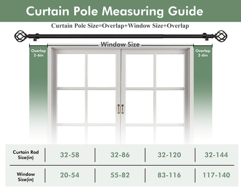 USFOOK heavy-fabric-ready-curtain-rod handles thick panels with confidence.