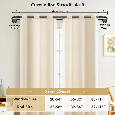 USFOOK modern window drapery pole adds sleek decor to a room