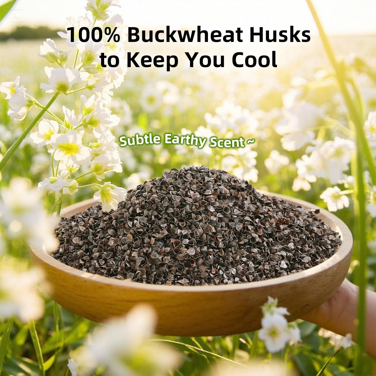 USlixury buckwheat pillow neck-support aids proper alignment for side sleepers.