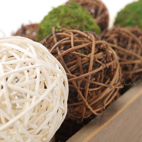 USMOLA close-up of wicker moss surface highlighting polished finish.