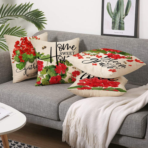 Ussap cotton linen rustic pillow cover with natural texture