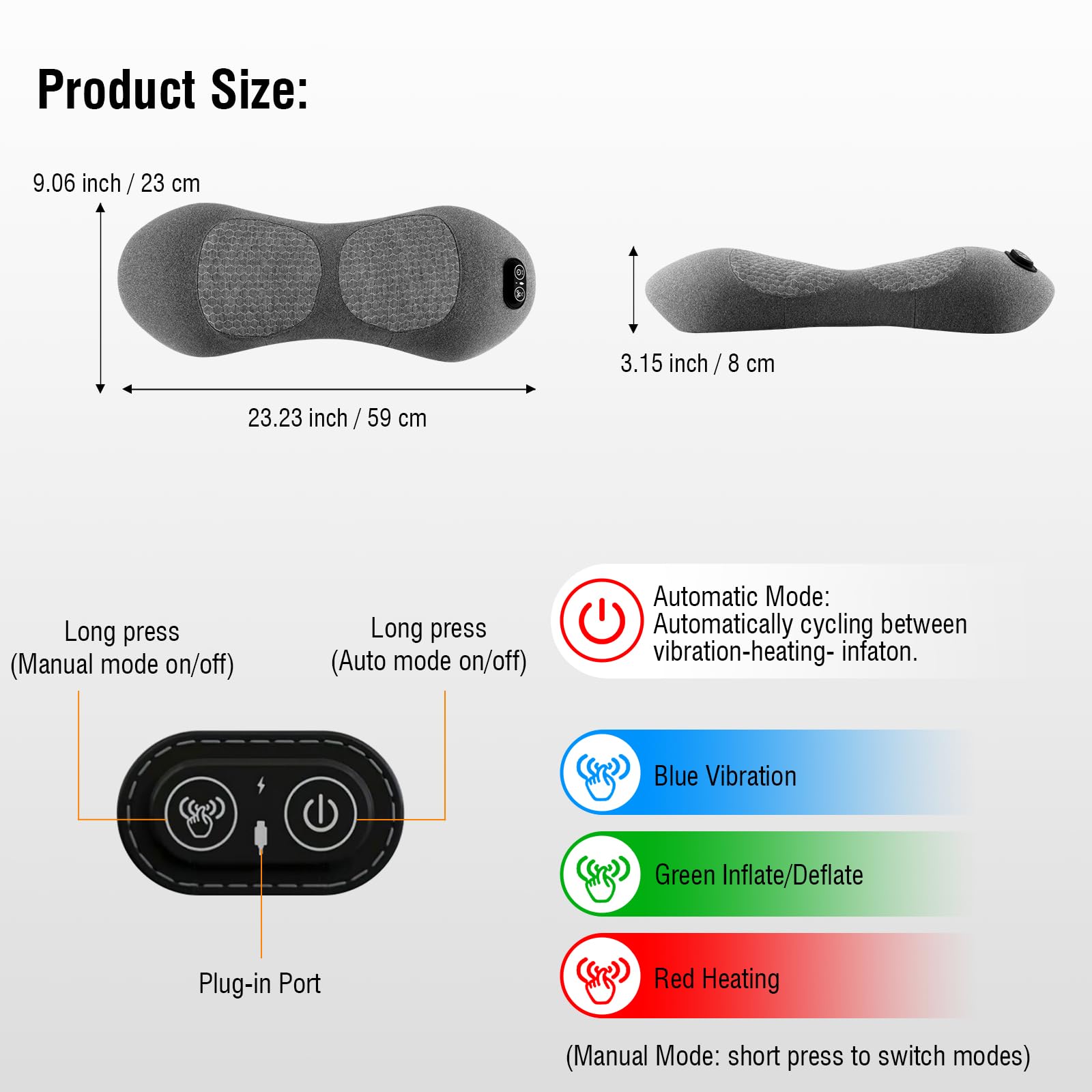 USUIE memory foam core provides balanced support and pressure distribution