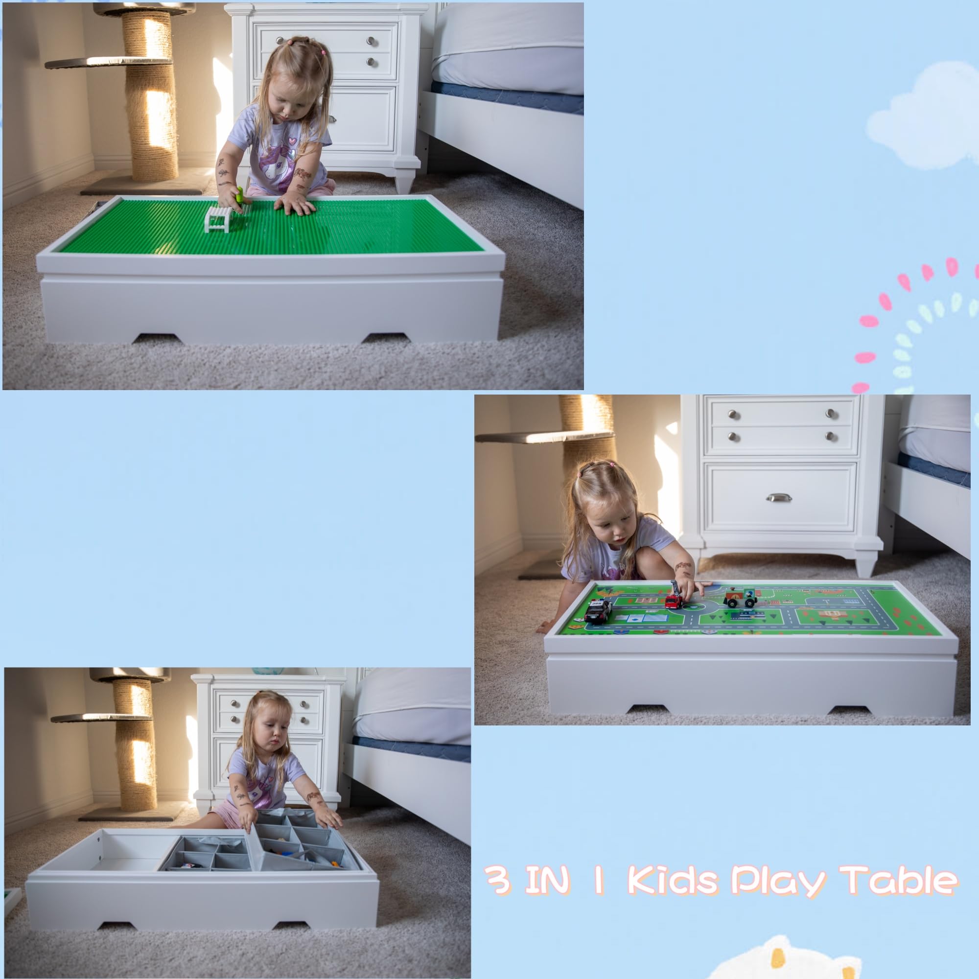 UTEX under-bed storage setup saves space in compact rooms.
