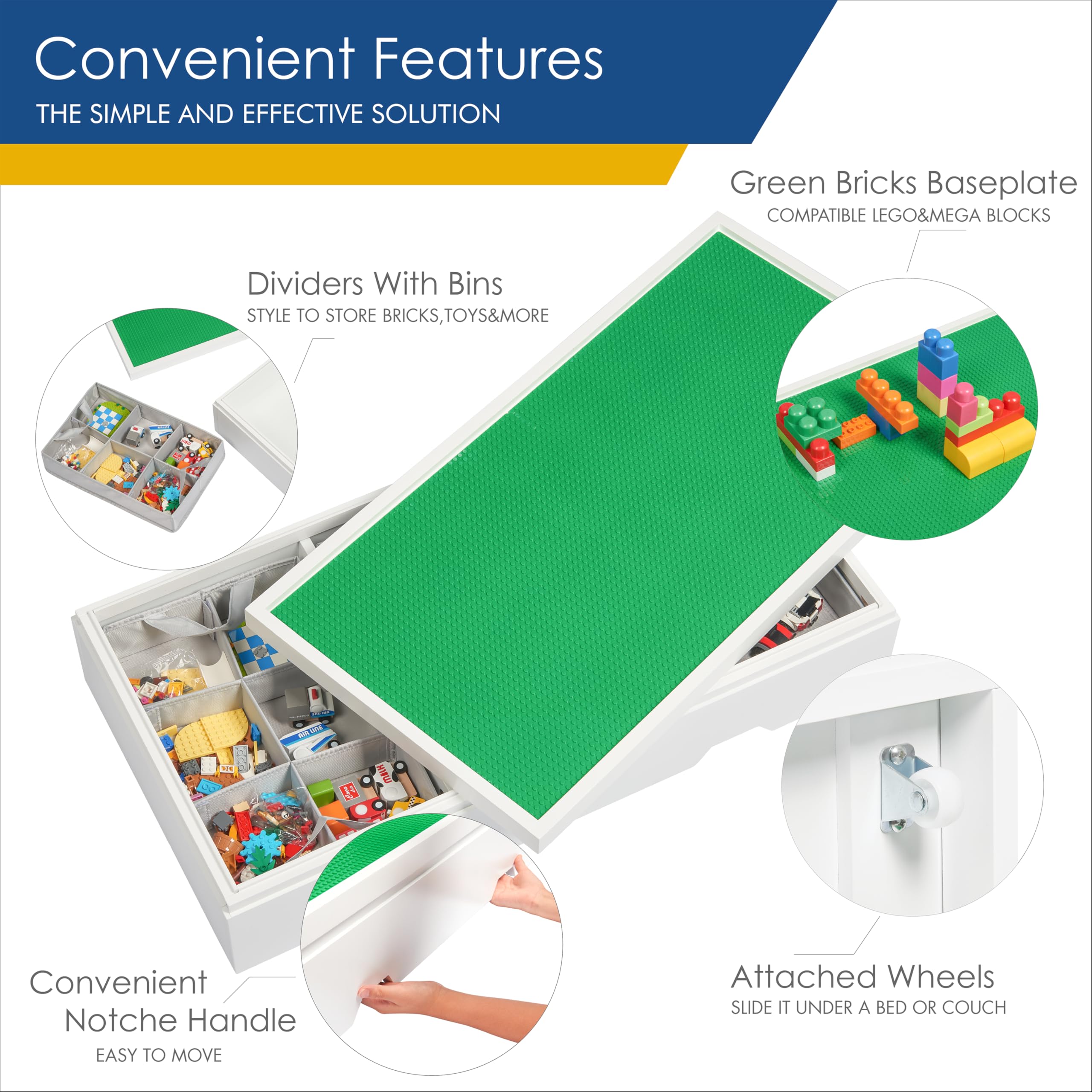 UTEX wheels enable easy mobility, ideal for repositioning the table.