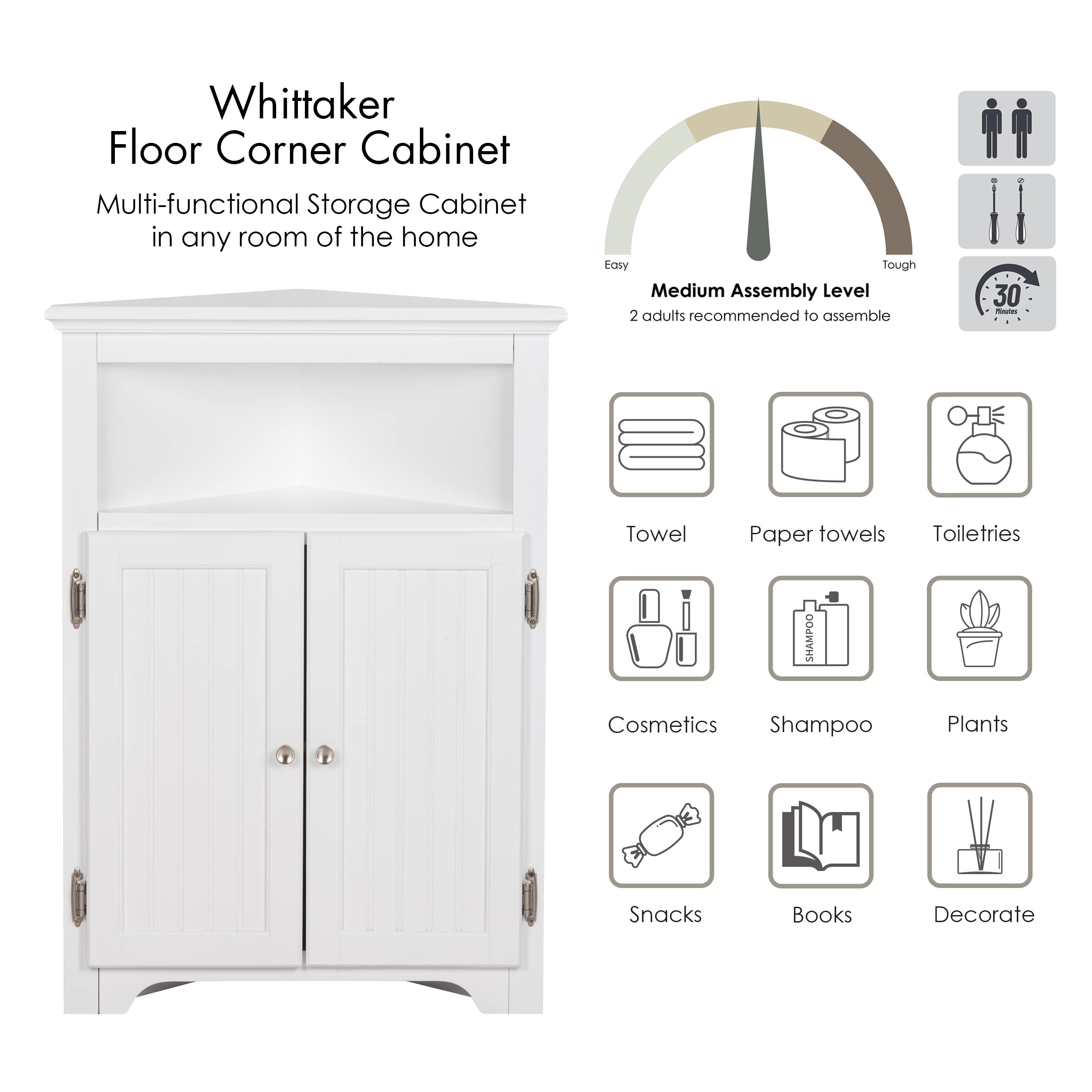 UTEX storage cabinet interior with 2.5-inch adjustable panels
