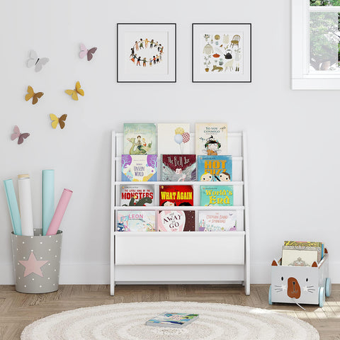 UTEX Kids Bookshelf side view highlights compact footprint ideal for small rooms.