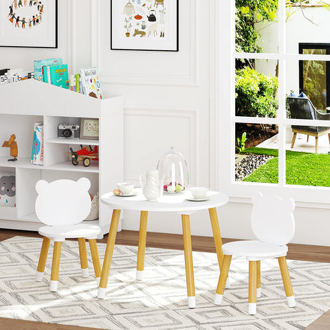 UTEX table with rounded edges for safe toddler seating.