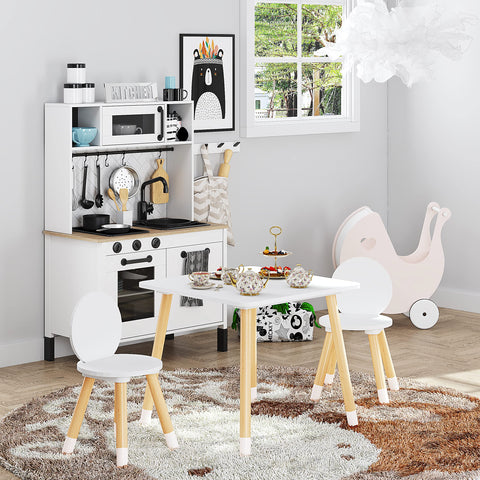 Gift-ready UTEX Kids Table with 2 Chairs in pristine white packaging