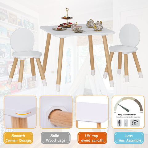 UTEX table and chairs dimensions for optimal kid seating