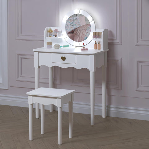 UTEX Kids Vanity drawer stores small items neatly.