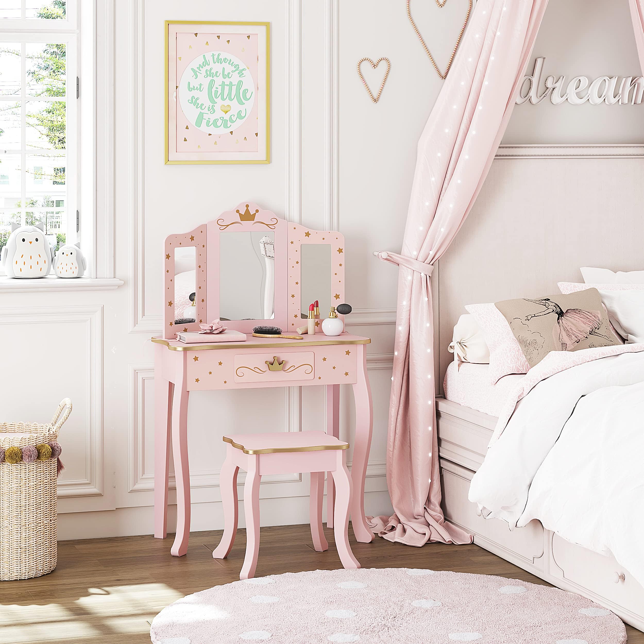 UTEX FSC-certified wood vanity emphasizes eco-friendly play furniture.