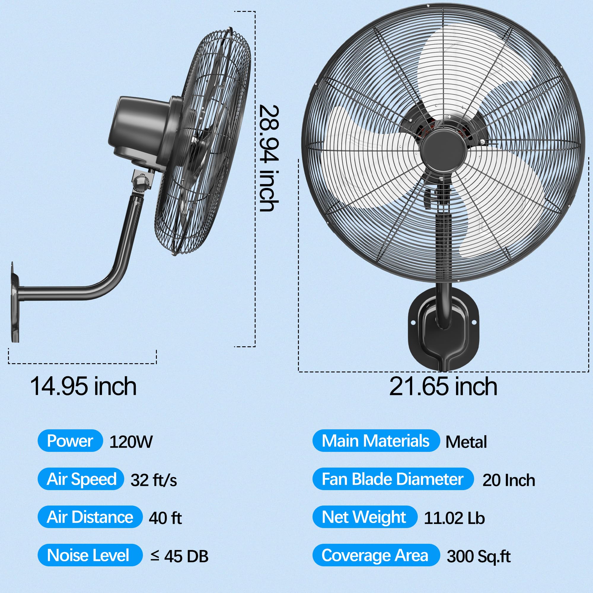 Uthfy 3-speed control for customizable airflow across spaces