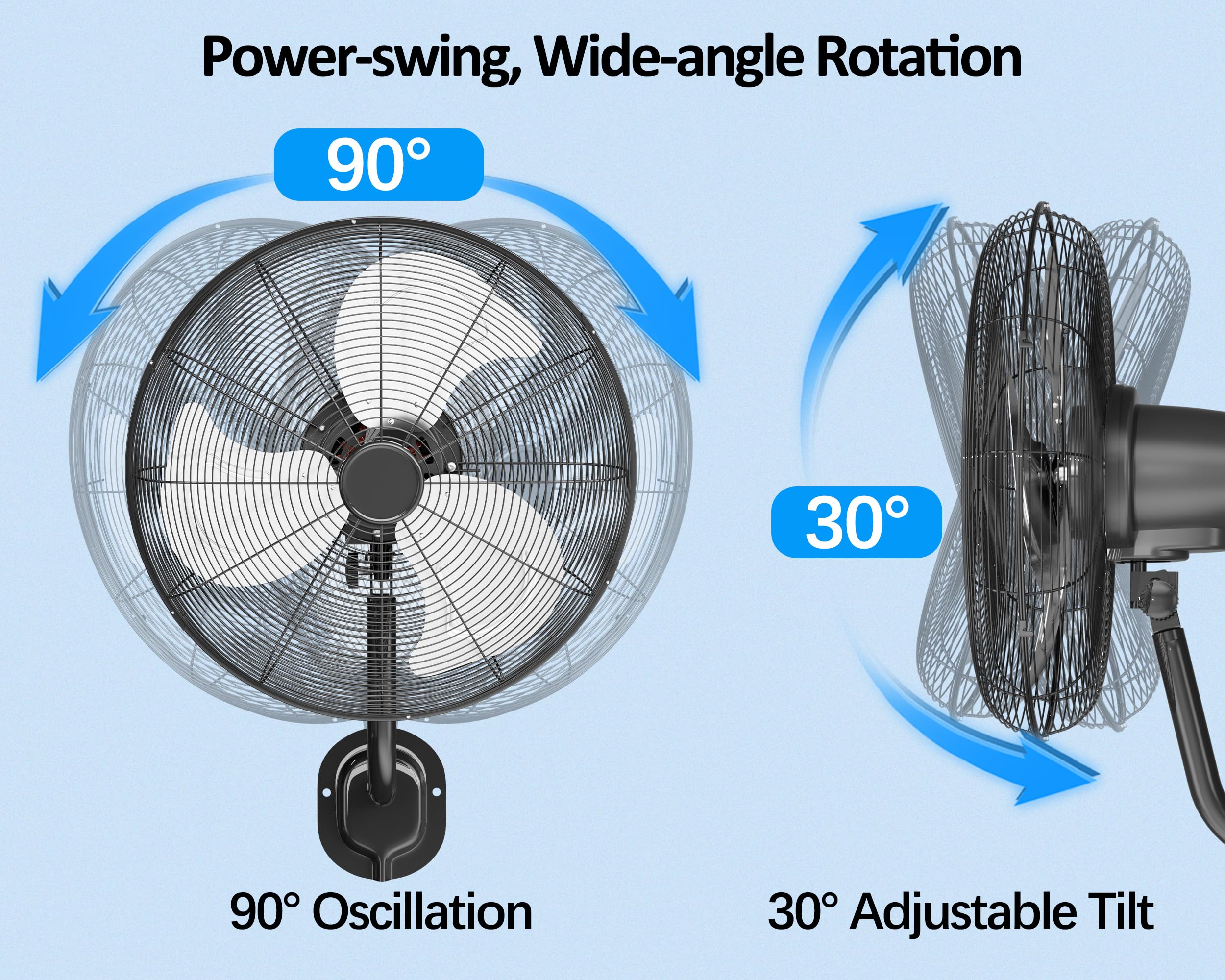 Uthfy wide 32 ft airflow for patios, garages, and warehouses