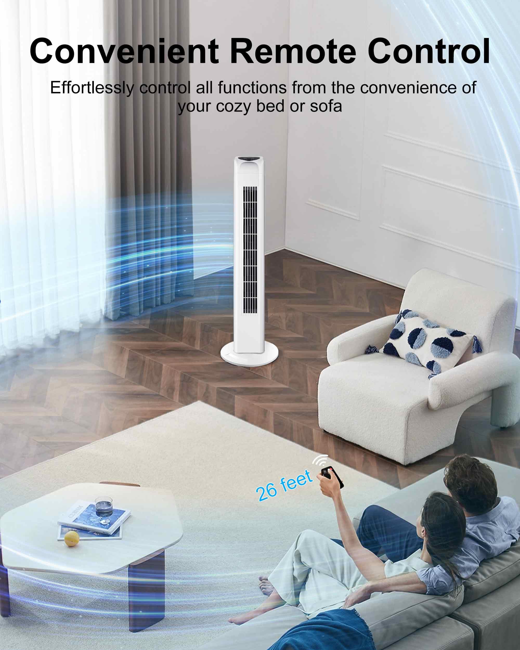 Uthfy bladeless fan with three speeds and modes for customizable comfort