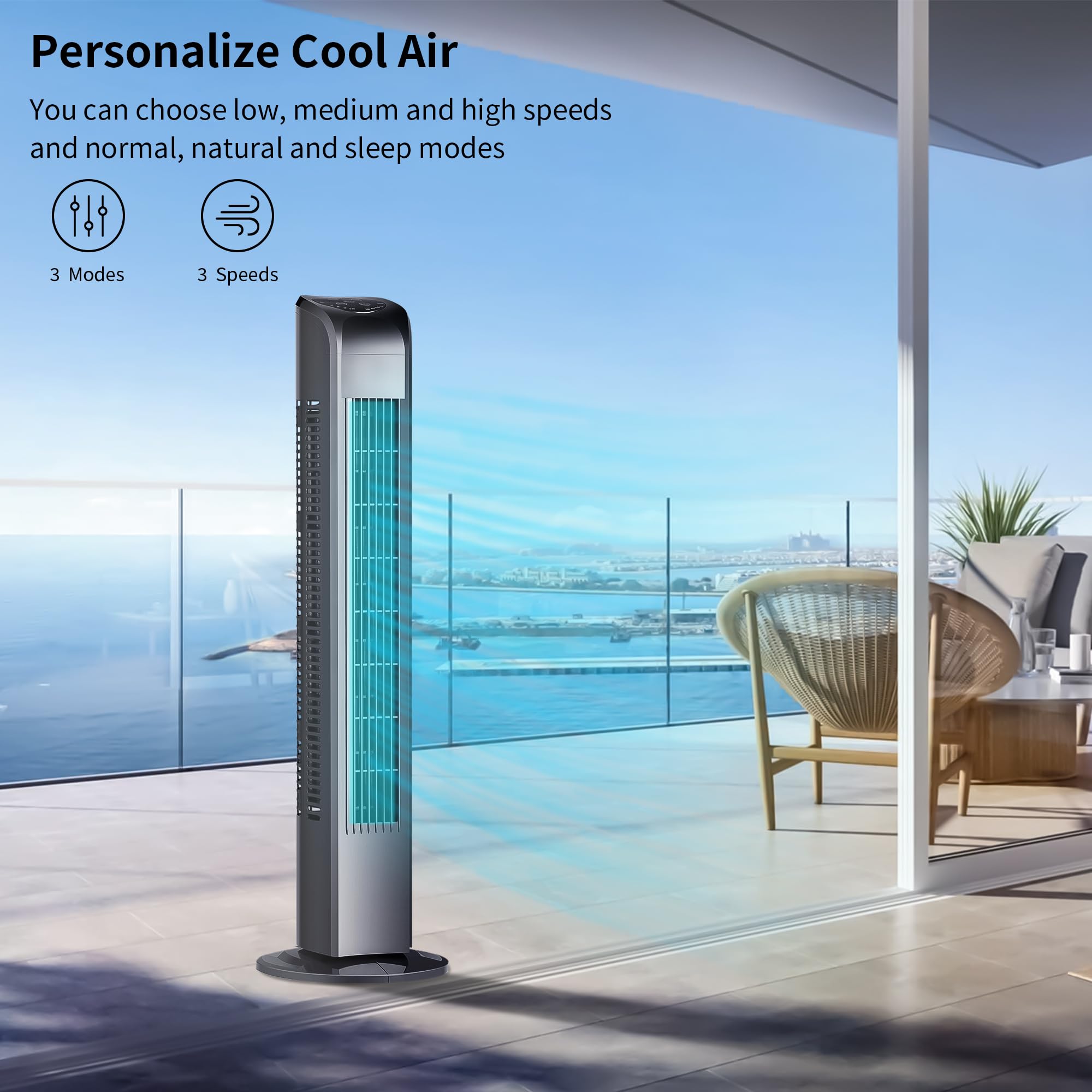 Uthfy bladeless design emphasizes child- and pet-safe operation.