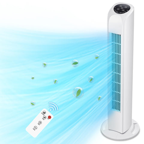 Uthfy Tower Fan remote control enables easy adjustments from anywhere in the room.