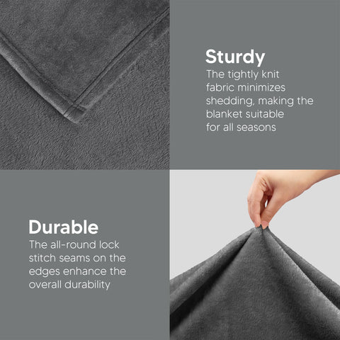 Utopia Bedding 1-inch hem detail shows secure edge stitching.