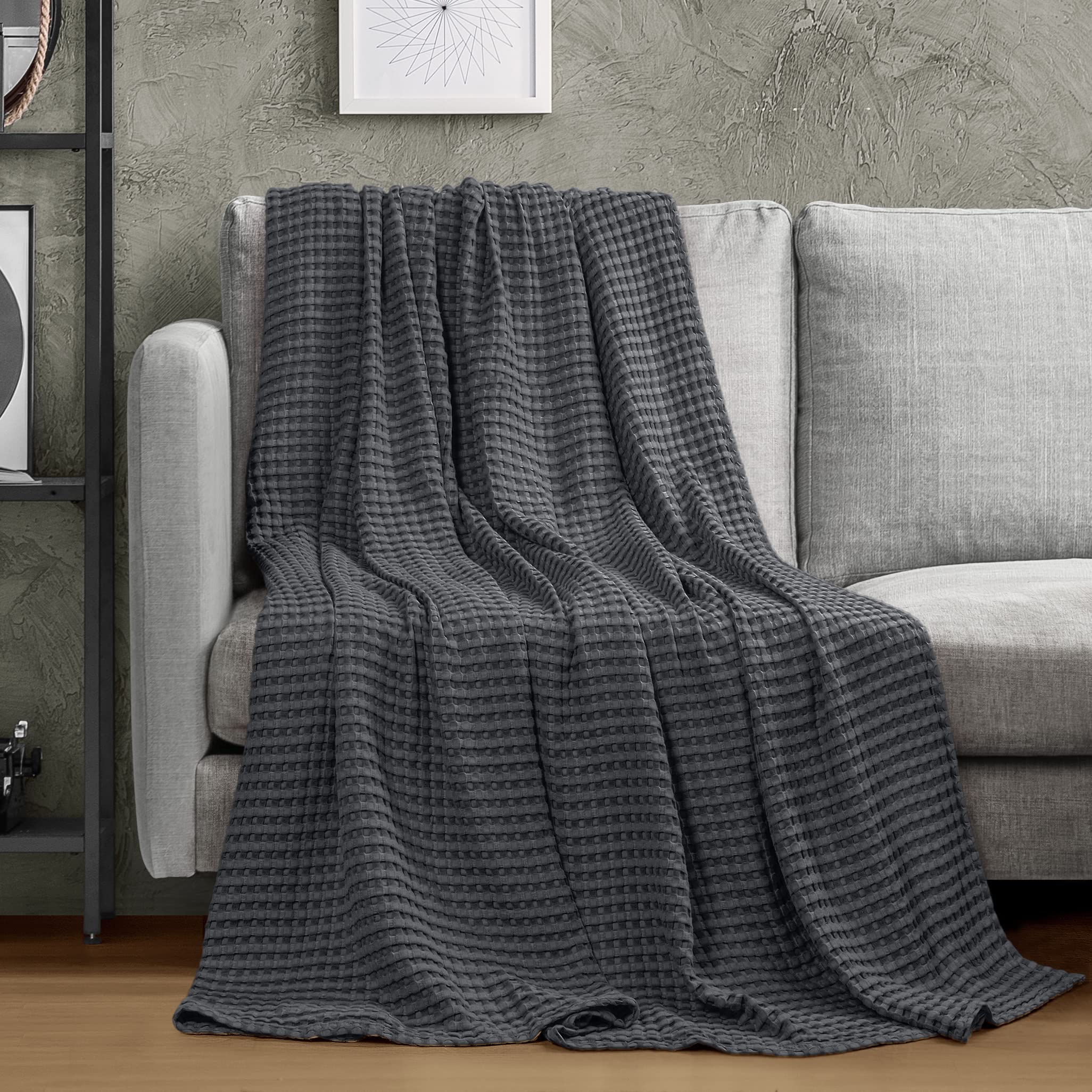 Utopia Bedding 100% cotton waffle weave for breathable comfort