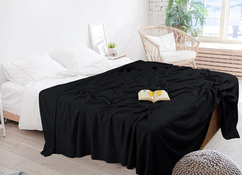 Utopia Bedding king blanket at bed corner showing generous coverage